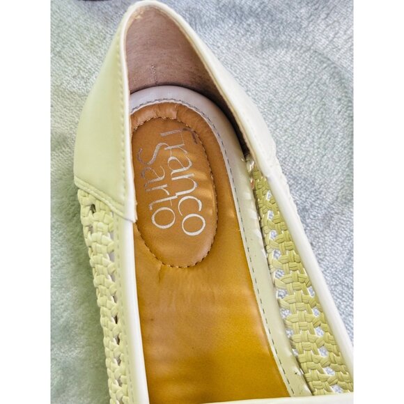 Franco Sarto shoes Women's 8M Halton 2 off white weave flats loafers - Picture 5 of 9